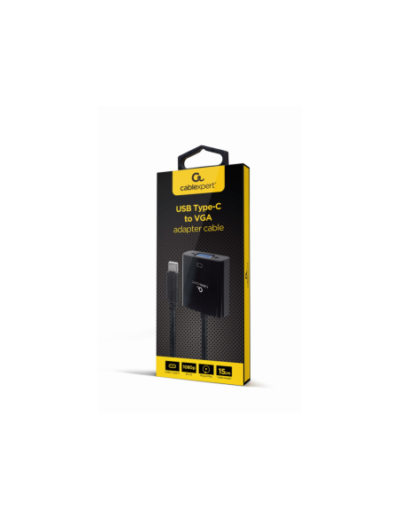 Gembird A-CM-VGAF-01 Adaptador gráfico USB 1920 x 1080 Pixeles Negro