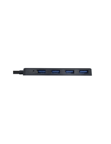 AISENS Hub USB 3.0, Tipo A/M - 4 x Tipo A/H, Negro, 30 cm