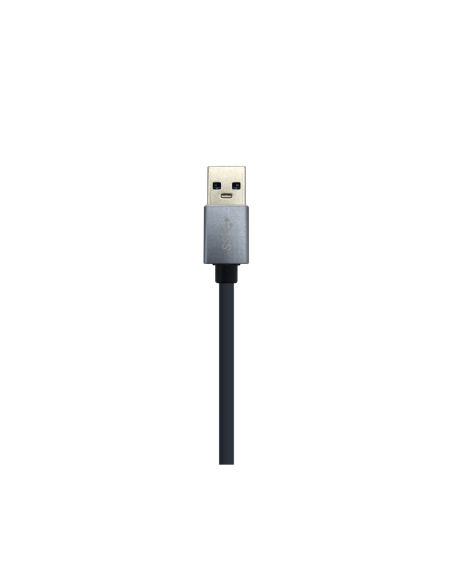 AISENS Conversor USB 3.0 a ethernet gigabit 10/100/1000 Mbps + Hub 3 x USB 3.0, Gris, 15 cm