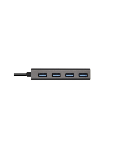 AISENS Hub USB 3.1 USB-C, USB-C/M - 4 x Tipo A/H, Gris, 15 cm