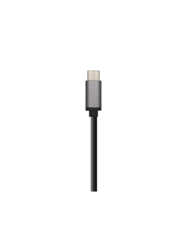 AISENS Hub USB 3.1 USB-C, USB-C/M - 4 x Tipo A/H, Gris, 15 cm