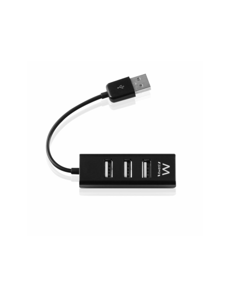 Ewent EW1123 hub de interfaz USB 2.0 480 Mbit/s Negro
