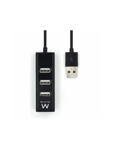 Ewent EW1123 hub de interfaz USB 2.0 480 Mbit/s Negro