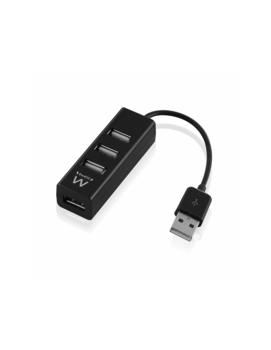 Ewent EW1123 hub de interfaz USB 2.0 480 Mbit/s Negro