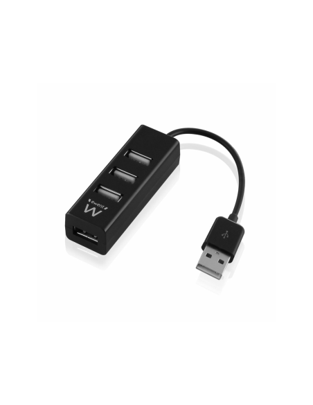 Ewent EW1123 hub de interfaz USB 2.0 480 Mbit/s Negro
