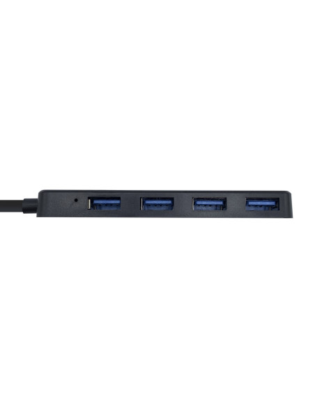 AISENS Hub USB 3.0, Tipo A/M - 4 x Tipo A/H, Negro, 30 cm