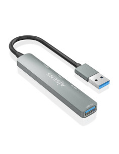 AISENS A106-0859 hub de interfaz USB 3.2 Gen 1 (3.1 Gen 1) Type-A 5000 Mbit/s 2