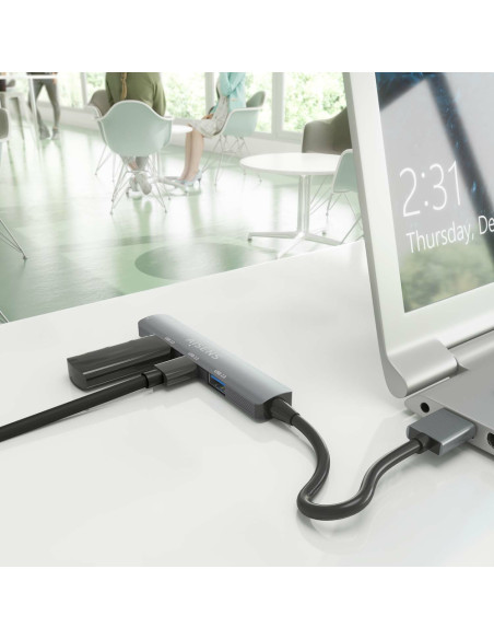 AISENS A106-0859 hub de interfaz USB 3.2 Gen 1 (3.1 Gen 1) Type-A 5000 Mbit/s