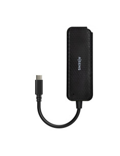 AISENS Hub USB 3.1 USB-C, USB-C/M-4x Tipo A/H, Negro, 15cm 2