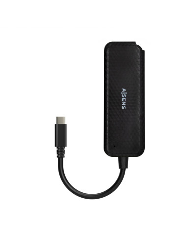 AISENS Hub USB 3.1 USB-C, USB-C/M-4x Tipo A/H, Negro, 15cm
