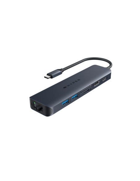 HYPER HD4003GL hub de interfaz USB 3.2 Gen 1 (3.1 Gen 1) Type-C 10000 Mbit/s Azul, Gris