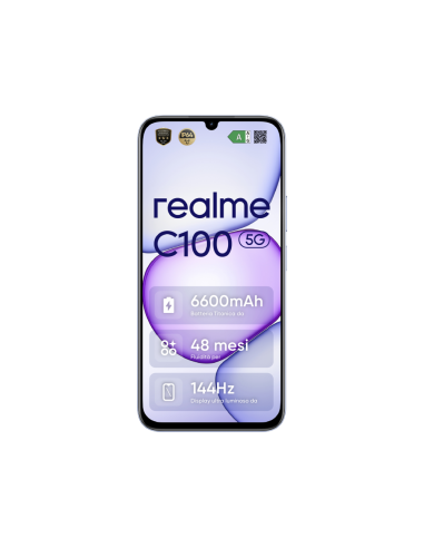 realme C100 5G 17,3 cm (6.8") SIM doble Android 16.0 USB Tipo C 4 GB 256 GB 6600 mAh Púrpura