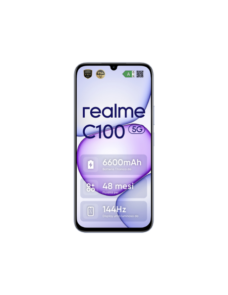realme C100 5G 17,3 cm (6.8") SIM doble Android 16.0 USB Tipo C 4 GB 256 GB 6600 mAh Púrpura