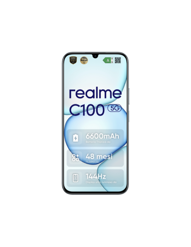 realme C100 5G 17,3 cm (6.8") SIM doble Android 16.0 USB Tipo C 4 GB 256 GB 6600 mAh Verde