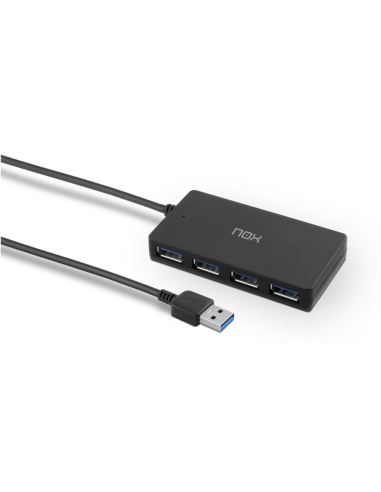 NOX Lite Hub One USB 3.2 Gen 1 (3.1 Gen 1) Type-A 10 Mbit/s Negro