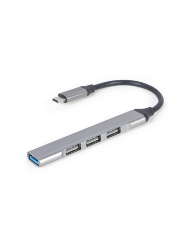 Gembird UHB-CM-U3P1U2P3-03 hub de interfaz USB 3.2 Gen 1 (3.1 Gen 1) Type-C 5000 Mbit/s Plata