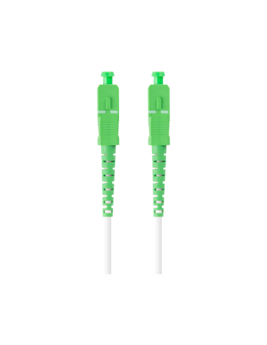 Lanberg FO-SASA-SS21-0100-WH Cable de fibra óptica e InfiniBand 10 m SC Verde, Blanco