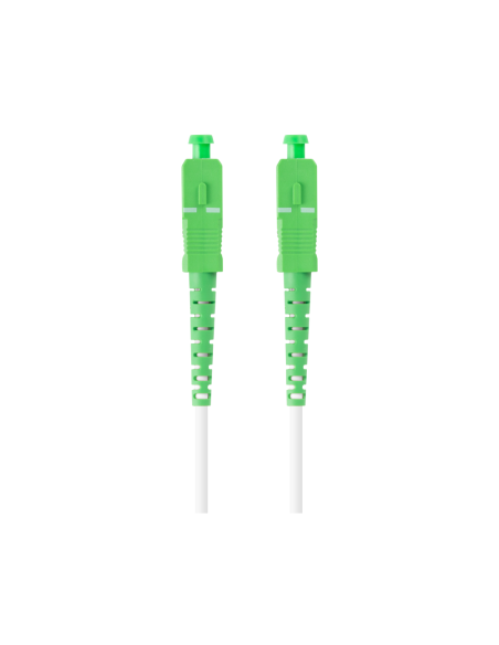 Lanberg FO-SASA-SS21-0100-WH Cable de fibra óptica e InfiniBand 10 m SC Verde, Blanco