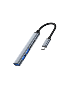 Ewent EW1149 hub de interfaz USB 3.2 Gen 1 (3.1 Gen 1) Type-C 5000 Mbit/s Gris, Plata 2