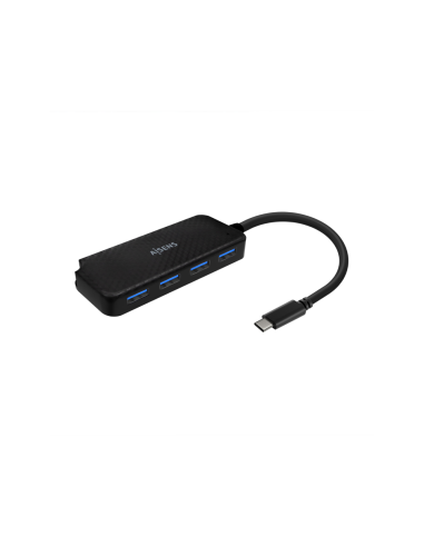 AISENS Hub USB 3.1 USB-C, USB-C/M-4x Tipo A/H, Negro, 15cm