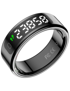 Leotec LESR01K08 rastreador de actividad LED Anillo inteligente rastreador de actividad IPX8 Negro