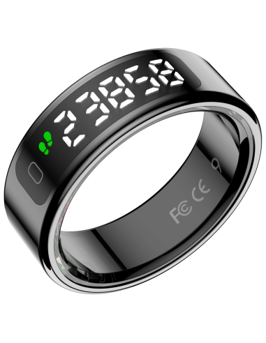 Leotec LESR01K08 rastreador de actividad LED Anillo inteligente rastreador de actividad IPX8 Negro