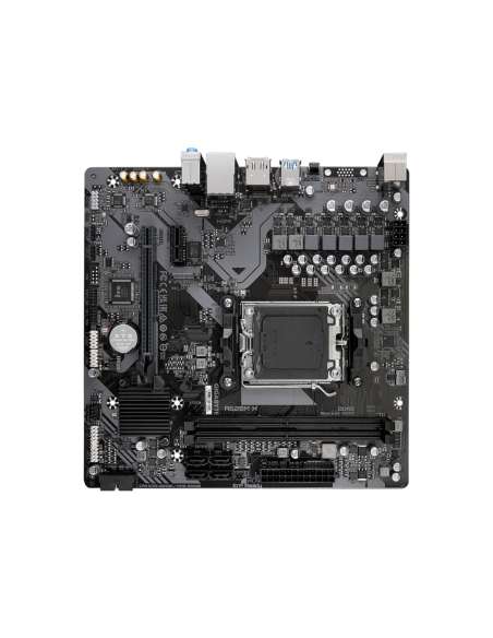 GIGABYTE A620M H Placa base - Soporta CPUs AMD Ryzen 8000, VRM digital de 5+2+2 fases, hasta 7200MHz DDR5 (OC), 1xPCIe 4.0 M.2, 