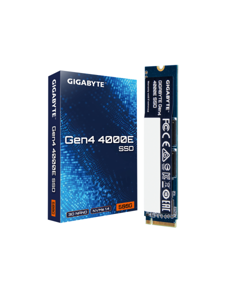 GIGABYTE Gen4 4000E 500 GB M.2 PCI Express 4.0 NVMe 3D NAND