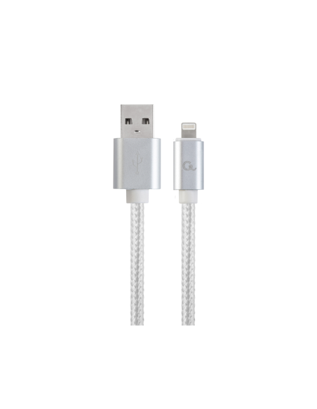 Gembird CCB-MUSB2B-AMLM-6-S cable de conector Lightning 1,8 m Plata