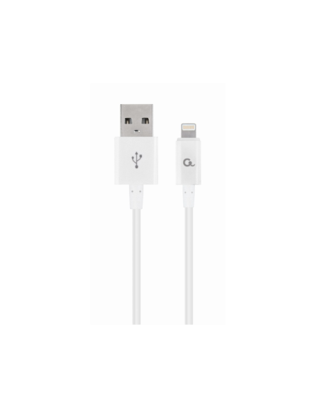 Cablexpert CC-USB2P-AMLM-1M-W cable de conector Lightning Blanco