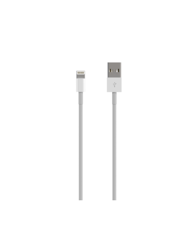 AISENS Cable Lightning A USB 2.0, Lightning/M-USB A/M, Blanco, 0.5 m