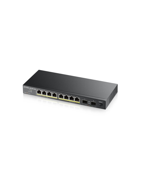 Zyxel GS1100-10HP v2 No administrado Gigabit Ethernet (10/100/1000) Energía sobre Ethernet (PoE) Negro