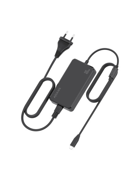 AISENS Cargador De Sobremesa GaN 100W PD3.0 1xUSB-C 1.8m, Negro