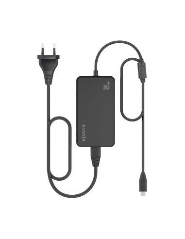AISENS Cargador De Sobremesa GaN 100W PD3.0 1xUSB-C 1.8m, Negro