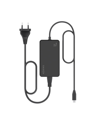 AISENS Cargador De Sobremesa GaN 45W PD3.0 1xUSB-C 1.8m, Negro