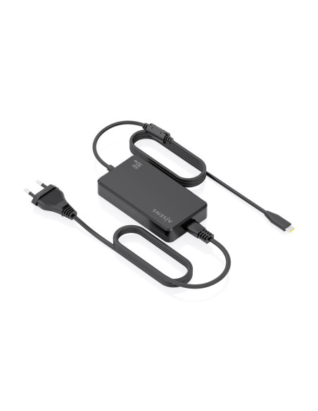 AISENS Cargador De Sobremesa GaN 90W PD3.0 1xUSB-C 1.8m, Negro
