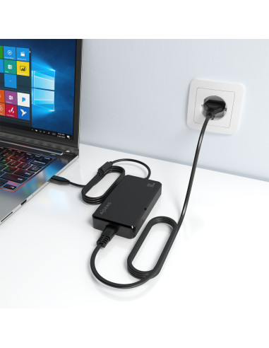 AISENS Cargador De Sobremesa GaN 90W PD3.0 1xUSB-C 1.8m, Negro