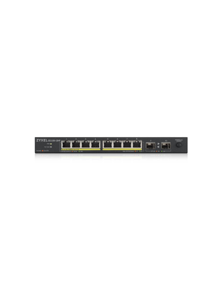 Zyxel GS1100-10HP v2 No administrado Gigabit Ethernet (10/100/1000) Energía sobre Ethernet (PoE) Negro