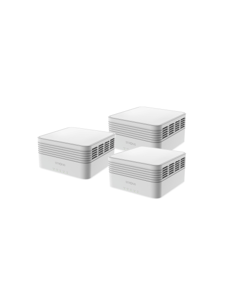 Strong MESHTRIAX3000 sistema Wi-Fi Mesh (Wi-Fi en malla) Doble banda (2,4 GHz / 5 GHz) Wi-Fi 6 (802.11ax) Blanco 3 Interno