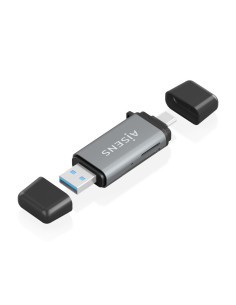 AISENS ASCR-2AC11-GR lector de tarjeta USB 3.2 Gen 1 (3.1 Gen 1) Type-A/Type-C