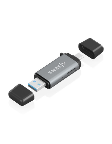 AISENS ASCR-2AC11-GR lector de tarjeta USB 3.2 Gen 1 (3.1 Gen 1) Type-A/Type-C