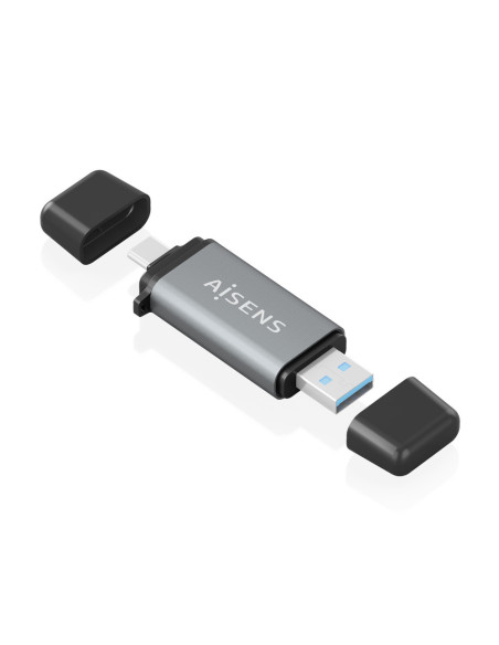 AISENS ASCR-2AC11-GR lector de tarjeta USB 3.2 Gen 1 (3.1 Gen 1) Type-A/Type-C