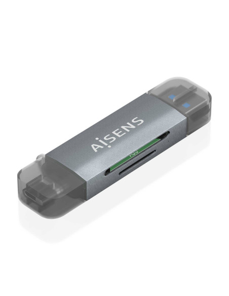 AISENS ASCR-2AC08-GR lector de tarjeta USB 3.2 Gen 1 (3.1 Gen 1) Type-A/Type-C