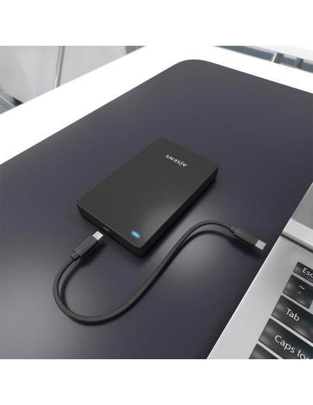 AISENS ASE-2542B caja para disco duro externo Caja de disco duro (HDD) Negro 2.5"