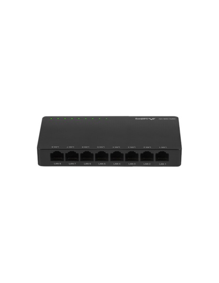 Lanberg DSP2-1008-12V switch No administrado Gigabit Ethernet (10/100/1000) Negro