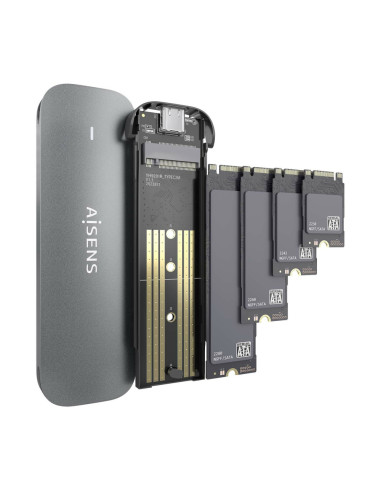 AISENS ASM2-006GRY caja para disco duro externo Caja externa para unidad de estado sólido (SSD)
