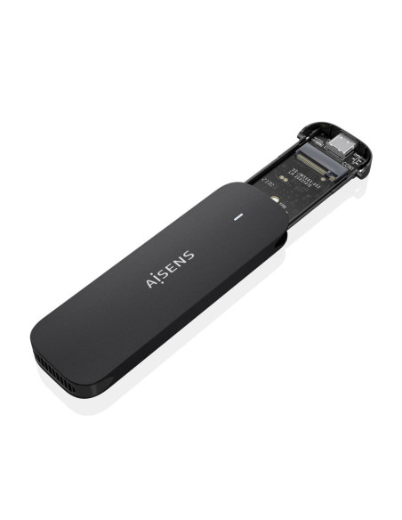 AISENS ASM2-024B caja para disco duro externo Caja externa para unidad de estado sólido (SSD) Negro