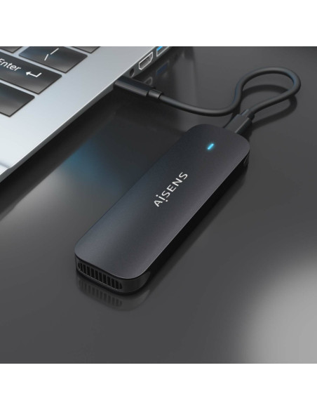 AISENS ASM2-024B caja para disco duro externo Caja externa para unidad de estado sólido (SSD) Negro