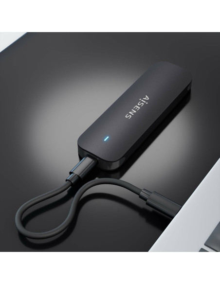 AISENS ASM2-024B caja para disco duro externo Caja externa para unidad de estado sólido (SSD) Negro