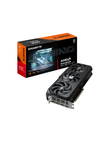 GIGABYTE Radeon RX 9070 XT GAMING OC 16G Tarjeta Gráfica - 16GB GDDR6, 256 bits, PCI-E 5.0, 3060 MHz Frecuencia Base, 2 x Displa